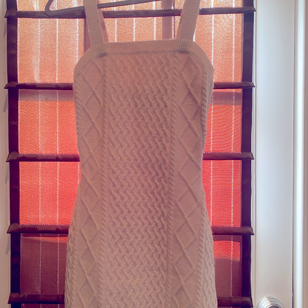 Ivory cable knit H&M sweater dress, size xs